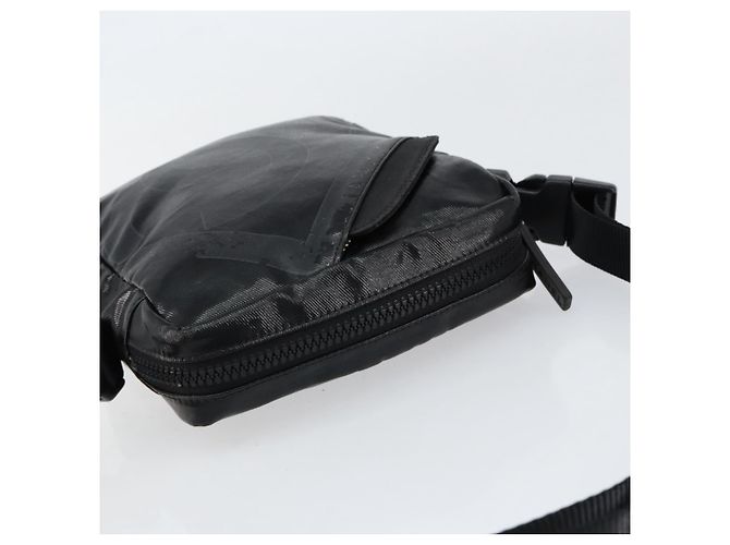 Borsa a Spalla CHANEL Sports Line Pelle Verniciata Argento Nero CC Auth ka387 - vista 6