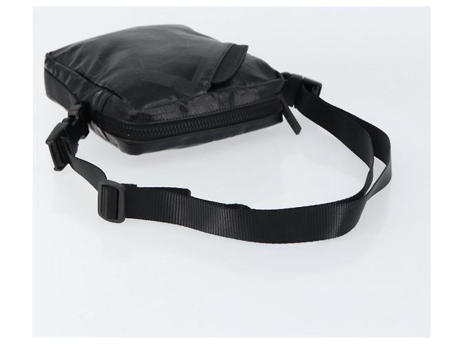 Borsa a Spalla CHANEL Sports Line Pelle Verniciata Argento Nero CC Auth ka387 - vista 7