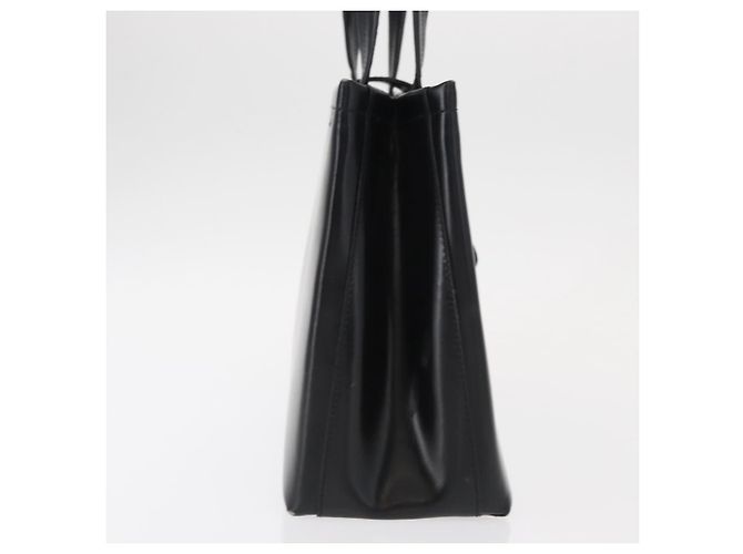 Borsa a mano Gancini in pelle nera e oro Auth 154475 di Salvatore Ferragamo Nero D'oro - vista 5