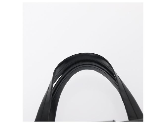 Borsa a mano Gancini in pelle nera e oro Auth 154475 di Salvatore Ferragamo Nero D'oro - vista 8