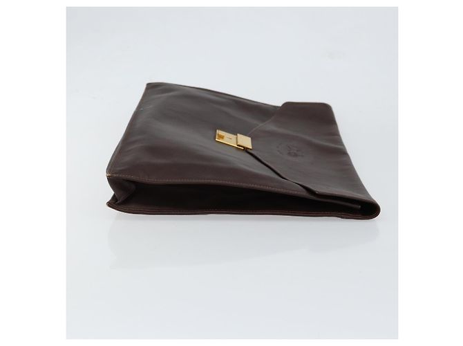Céline Borsa a mano CELINE in pelle marrone dorato Auth 154509 D'oro - vista 4