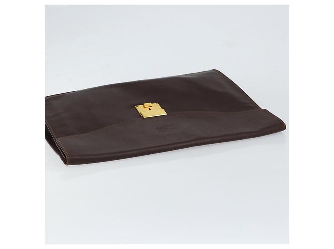 Céline Borsa a mano CELINE in pelle marrone dorato Auth 154509 D'oro - vista 6