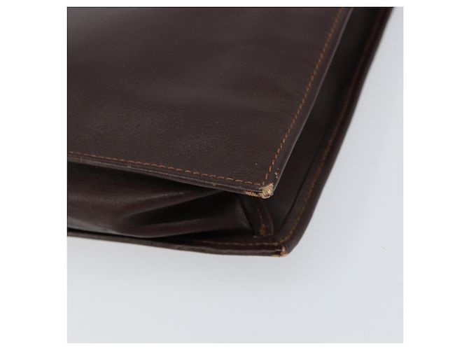Céline Borsa a mano CELINE in pelle marrone dorato Auth 154509 D'oro - vista 8