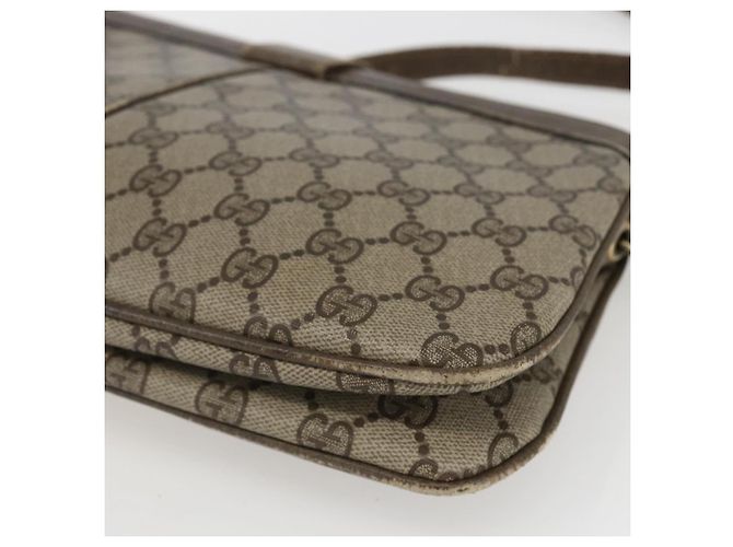 GUCCI GG Supreme Web Sherry Line Bag PVC Beige Red 904 02 043 Auth 151491 - view 12