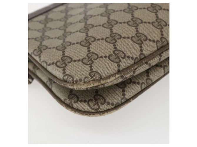 GUCCI GG Supreme Web Sherry Line Bag PVC Beige Red 904 02 043 Auth 151491 - view 13