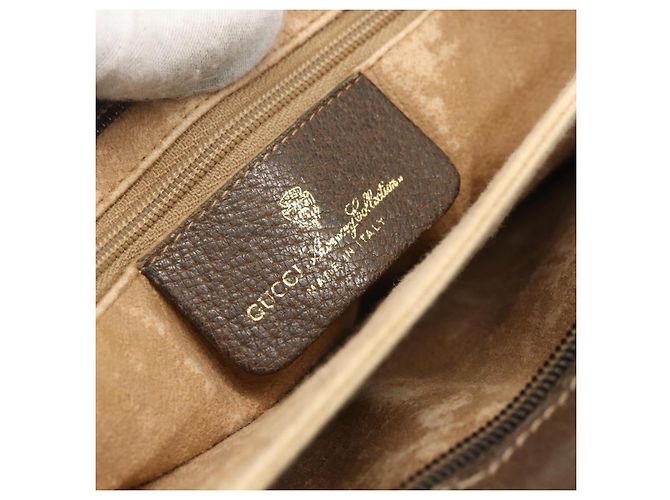 GUCCI GG Supreme Web Sherry Line Bag PVC Beige Red 904 02 043 Auth 151491 - view 15