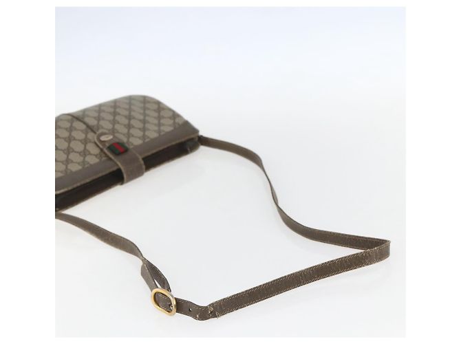 GUCCI GG Supreme Web Sherry Line Bag PVC Beige Red 904 02 043 Auth 151491 - view 7