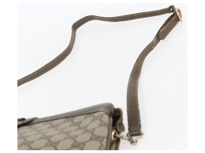 GUCCI GG Supreme Web Sherry Line Bag PVC Beige Red 904 02 043 Auth 151491 - view 8
