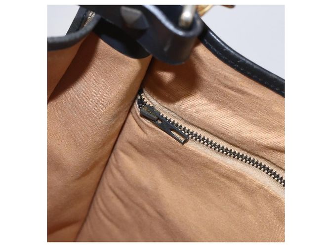 Céline Borsa a Spalla Celine C Sulky in Tela Blu Navy e Oro Auth 154713 D'oro - vista 15