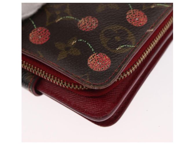LOUIS VUITTON Monogram Cherry Compact Zip Bifold Wallet M95005 LV Auth 154887 - view 10