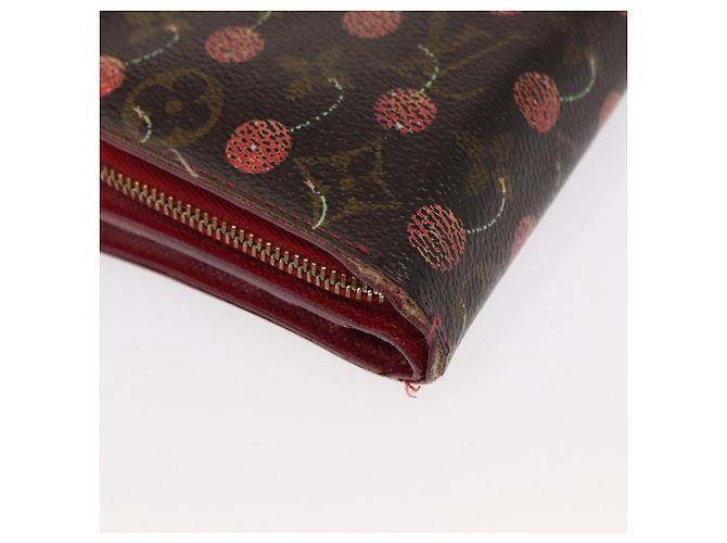 LOUIS VUITTON Monogram Cherry Compact Zip Bifold Wallet M95005 LV Auth 154887 - view 11