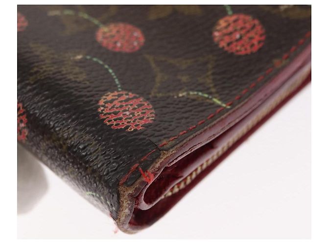 LOUIS VUITTON Monogram Cherry Compact Zip Bifold Wallet M95005 LV Auth 154887 - view 13