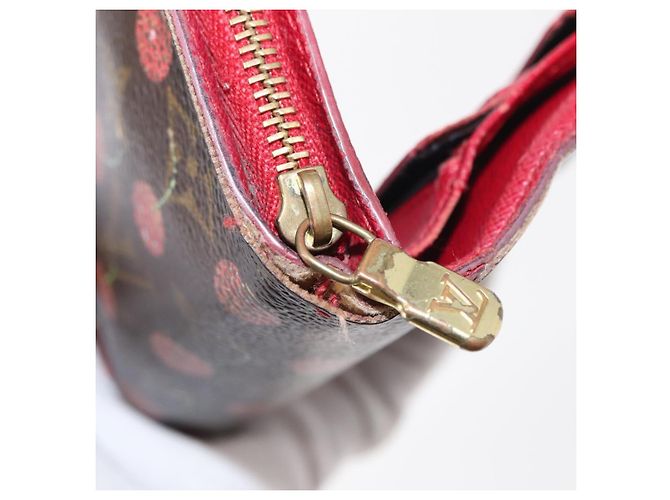 LOUIS VUITTON Monogram Cherry Compact Zip Bifold Wallet M95005 LV Auth 154887 - view 18
