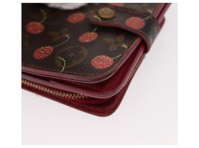LOUIS VUITTON Monogram Cherry Compact Zip Bifold Wallet M95005 LV Auth 154887 - view 9