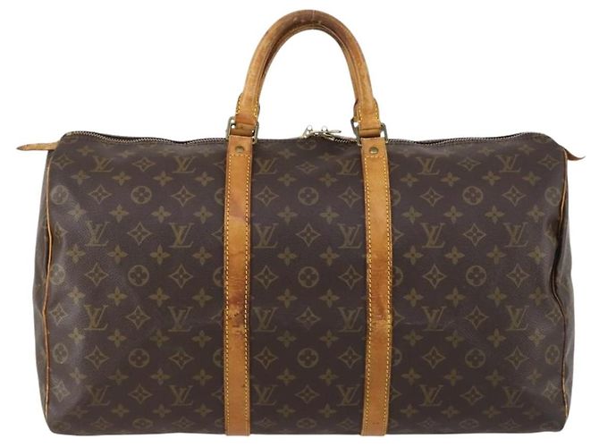 LOUIS VUITTON Borsa Boston Monogram Keepall 50 M41426 LV Auth 154814 Monogramma - vista 2
