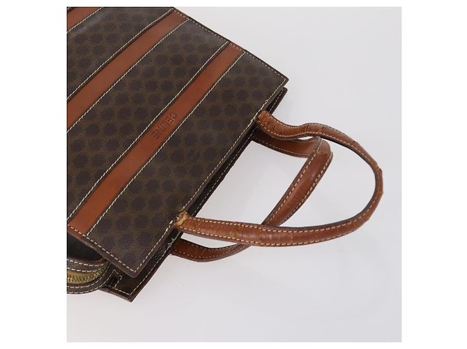 Céline Borsa a Spalla in Tela Macadam CELINE PVC 4 Pezzi Beige Marrone Auth ki6177 - vista 12