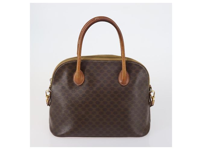 Céline Borsa a Spalla in Tela Macadam CELINE PVC 4 Pezzi Beige Marrone Auth ki6177 - vista 17