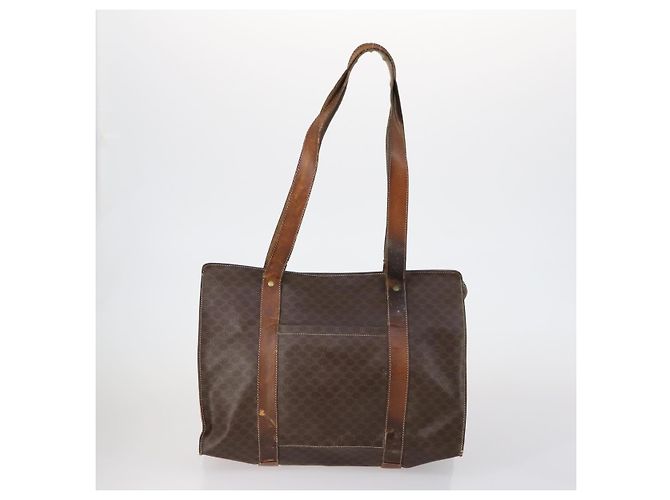 Céline Borsa a Spalla in Tela Macadam CELINE PVC 4 Pezzi Beige Marrone Auth ki6177 - vista 2