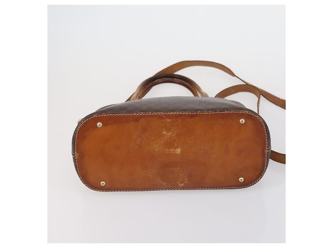 Céline Borsa a Spalla in Tela Macadam CELINE PVC 4 Pezzi Beige Marrone Auth ki6177 - vista 21