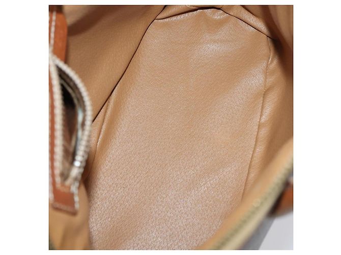 Céline Borsa a Spalla in Tela Macadam CELINE PVC 4 Pezzi Beige Marrone Auth ki6177 - vista 23