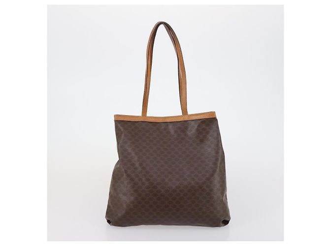 Céline Borsa a Spalla in Tela Macadam CELINE PVC 4 Pezzi Beige Marrone Auth ki6177 - vista 25