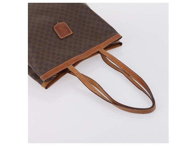 Céline Borsa a Spalla in Tela Macadam CELINE PVC 4 Pezzi Beige Marrone Auth ki6177 - vista 26