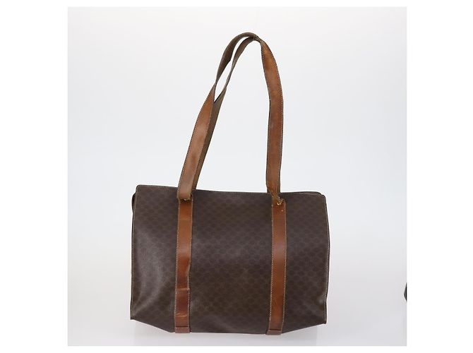 Céline Borsa a Spalla in Tela Macadam CELINE PVC 4 Pezzi Beige Marrone Auth ki6177 - vista 3