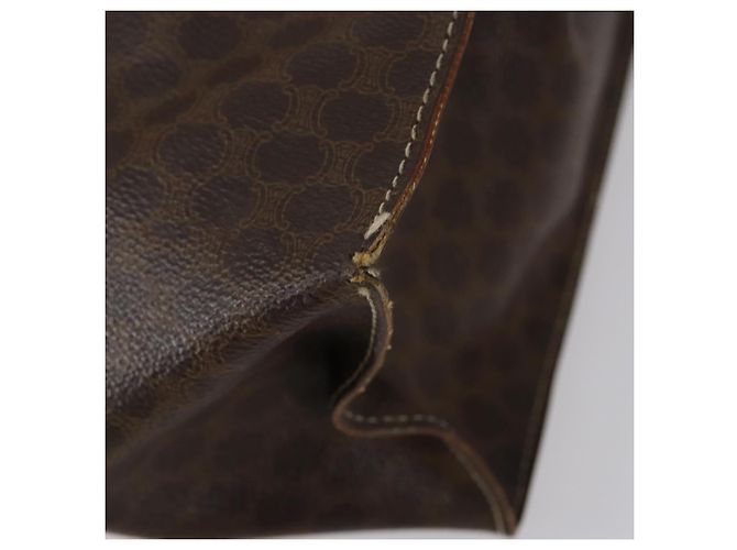 Céline Borsa a Spalla in Tela Macadam CELINE PVC 4 Pezzi Beige Marrone Auth ki6177 - vista 8