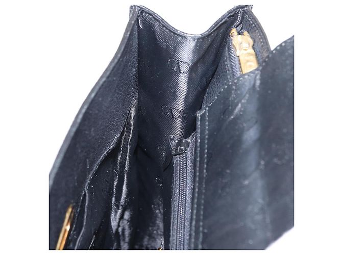 Borsa a Spalla in Pelle Nera e Oro VALENTINO Auth bs31441 Nero D'oro - vista 20