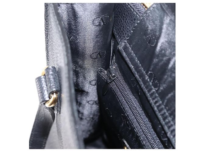 Borsa a Spalla in Pelle Nera e Oro VALENTINO Auth bs31441 Nero D'oro - vista 21