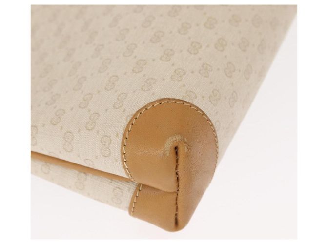 Gucci Borsa a Spalla Micro GG Supreme PVC Crema Oro 007 101 5553 Auth 151435 D'oro Crudo - vista 10