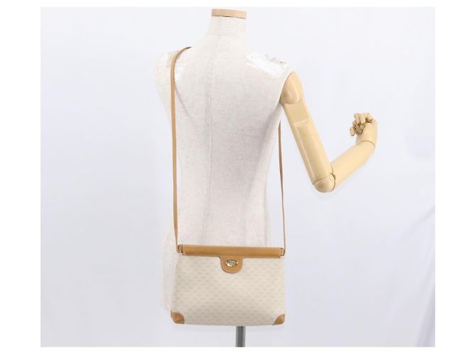 Gucci Borsa a Spalla Micro GG Supreme PVC Crema Oro 007 101 5553 Auth 151435 D'oro Crudo - vista 21