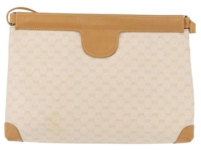 Gucci Borsa a Spalla Micro GG Supreme PVC Crema Oro 007 101 5553 Auth 151435 D'oro Crudo - vista 3