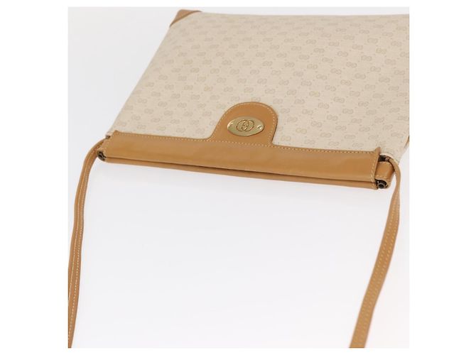 Gucci Borsa a Spalla Micro GG Supreme PVC Crema Oro 007 101 5553 Auth 151435 D'oro Crudo - vista 6