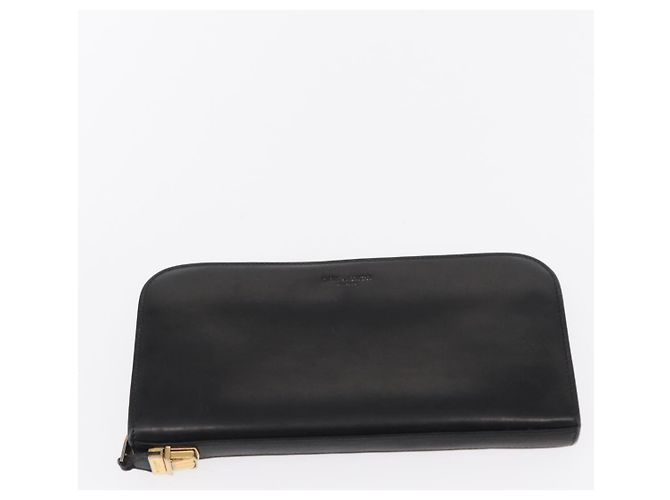 Portafoglio in pelle SAINT LAURENT BOTTEGA VENETA CHANEL 2 pezzi Auth bs31482 Nero Blu - vista 17