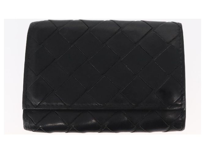 Portafoglio in pelle SAINT LAURENT BOTTEGA VENETA CHANEL 2 pezzi Auth bs31482 Nero Blu - vista 2