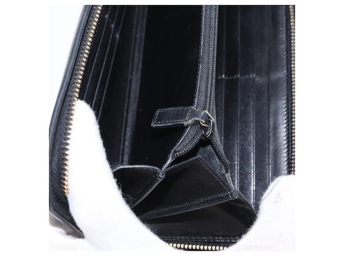 Portafoglio in pelle SAINT LAURENT BOTTEGA VENETA CHANEL 2 pezzi Auth bs31482 Nero Blu - vista 24
