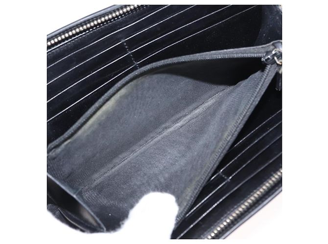 Portafoglio in pelle SAINT LAURENT BOTTEGA VENETA CHANEL 2 pezzi Auth bs31482 Nero Blu - vista 25
