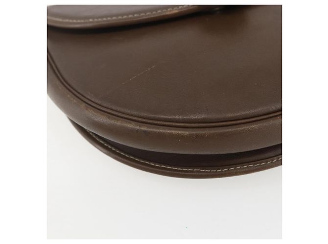 Borsa a Spalla Christian Dior in Pelle Marrone Oro Auth 151731 D'oro - vista 11