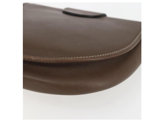 Borsa a Spalla Christian Dior in Pelle Marrone Oro Auth 151731 D'oro - vista 12