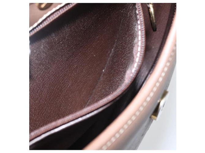 Borsa a Spalla Christian Dior in Pelle Marrone Oro Auth 151731 D'oro - vista 20