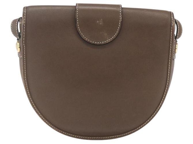Borsa a Spalla Christian Dior in Pelle Marrone Oro Auth 151731 D'oro - vista 3