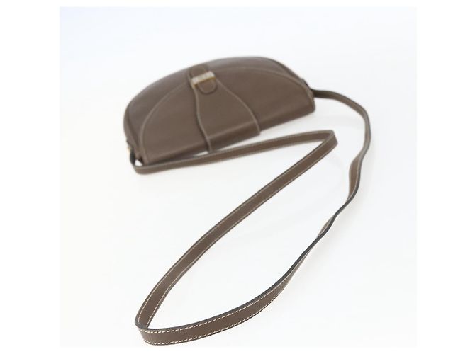 Borsa a Spalla Christian Dior in Pelle Marrone Oro Auth 151731 D'oro - vista 7