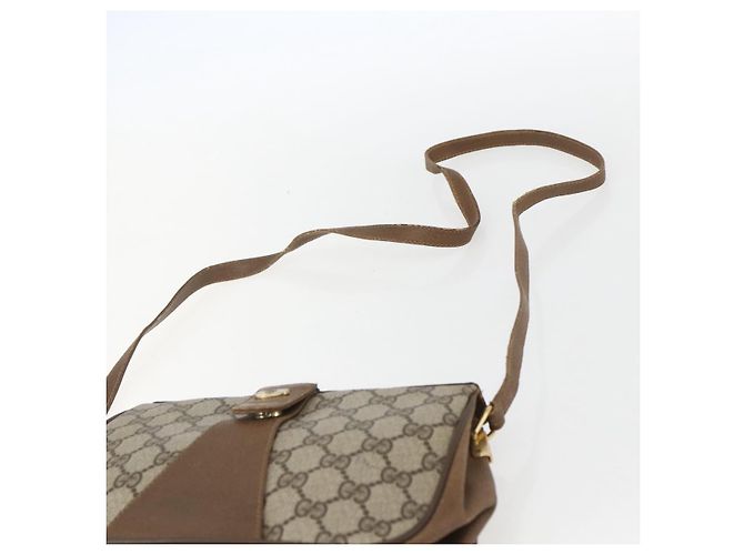 Borsa Sherry Line GG Supreme Web di GUCCI in PVC beige e oro 116 02 024 Auth 151431 D'oro - vista 8