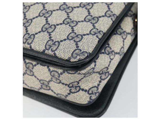 Borsa a mano GUCCI GG Supreme Sherry Line PVC Blu Navy Rosso 41 02 079 Auth 155654 - vista 10
