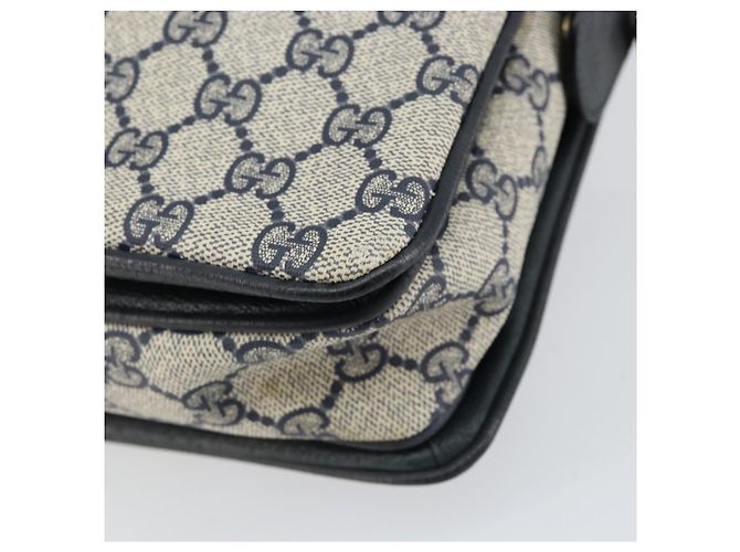Borsa a mano GUCCI GG Supreme Sherry Line PVC Blu Navy Rosso 41 02 079 Auth 155654 - vista 12