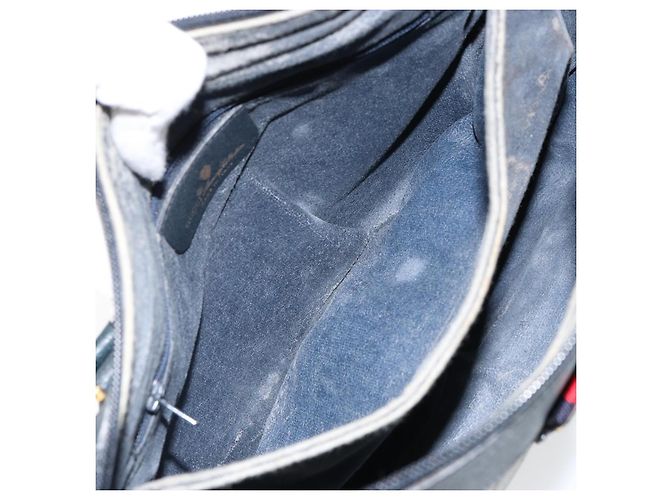 Borsa a mano GUCCI GG Supreme Sherry Line PVC Blu Navy Rosso 41 02 079 Auth 155654 - vista 21