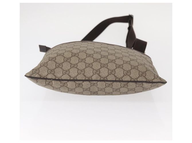 Borsa a spalla GG Supreme in PVC beige e argento di GUCCI 141626 Auth ka605 - vista 11