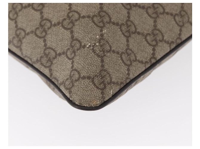 Borsa a spalla GG Supreme in PVC beige e argento di GUCCI 141626 Auth ka605 - vista 12