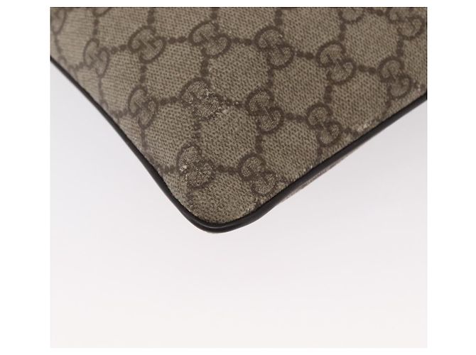 Borsa a spalla GG Supreme in PVC beige e argento di GUCCI 141626 Auth ka605 - vista 13